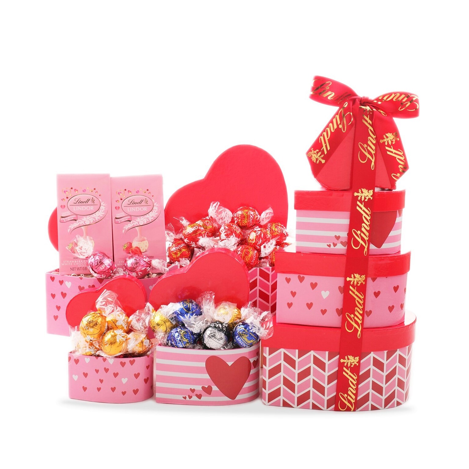 Alder Creek Lindt Tower of Love Chocolate Gift Basket (FG03909)