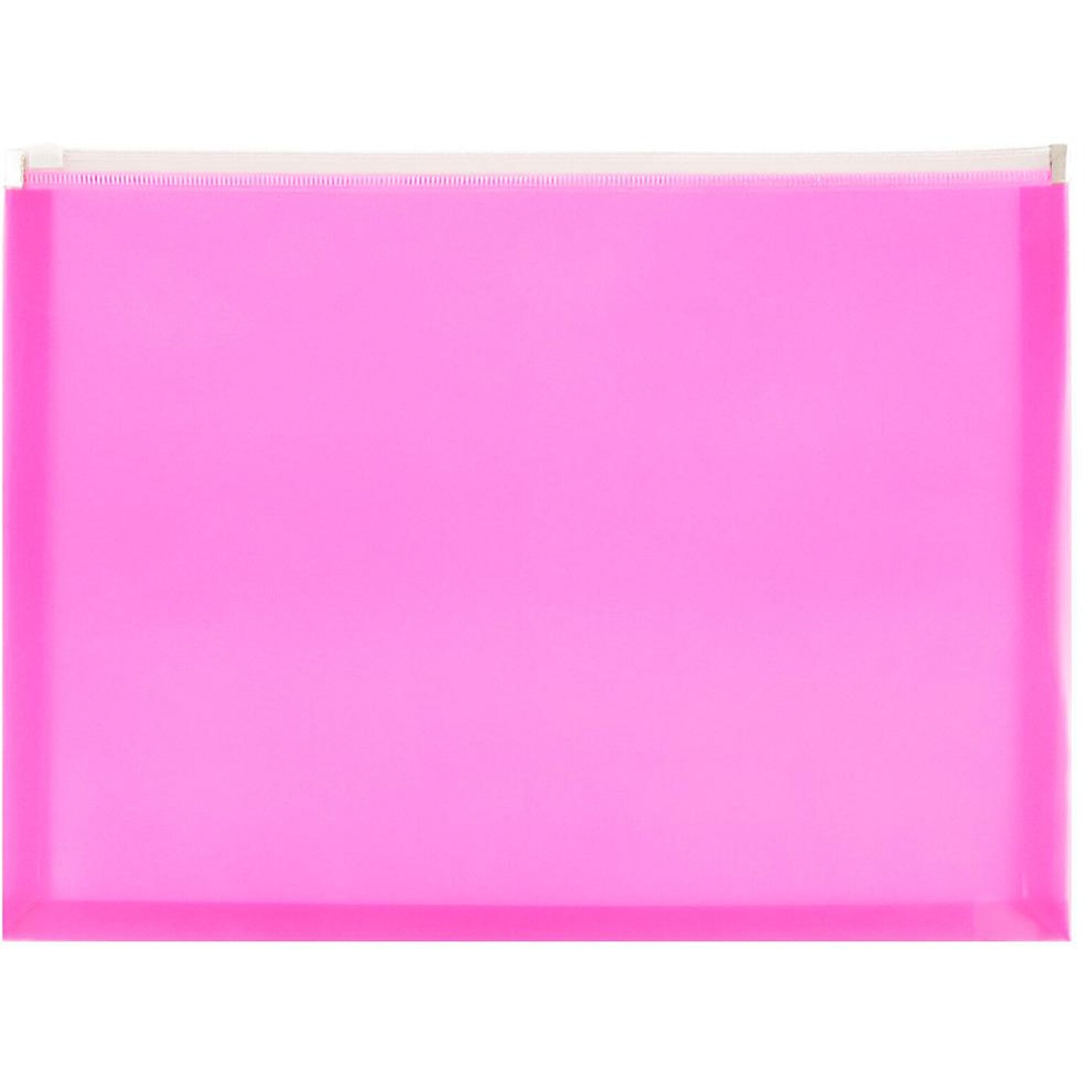 JAM Paper Premium Plastic Document File, 1 Pocket, Letter, Pink, 3/Pack (218Z1hopix3)