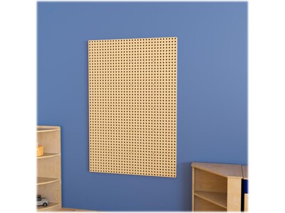 Flash Furniture Bright Beginnings Multipurpose Modular STEAM Wall Peg System Panel, Brown (MK-ME10971-GG)