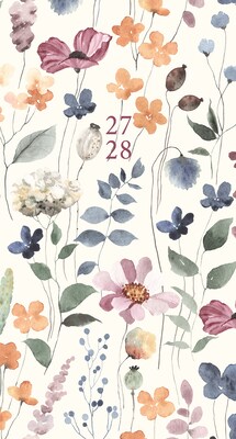 2026-2028 Willow Creek Feminine Floral 3.5 x 6.5 Monthly Pocket/Wallet Calendar, Assorted Colors (66959)