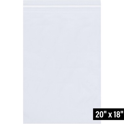 18" x 20" Reclosable Poly Bags, 4 Mil, Clear, 250/Carton (PB3830)