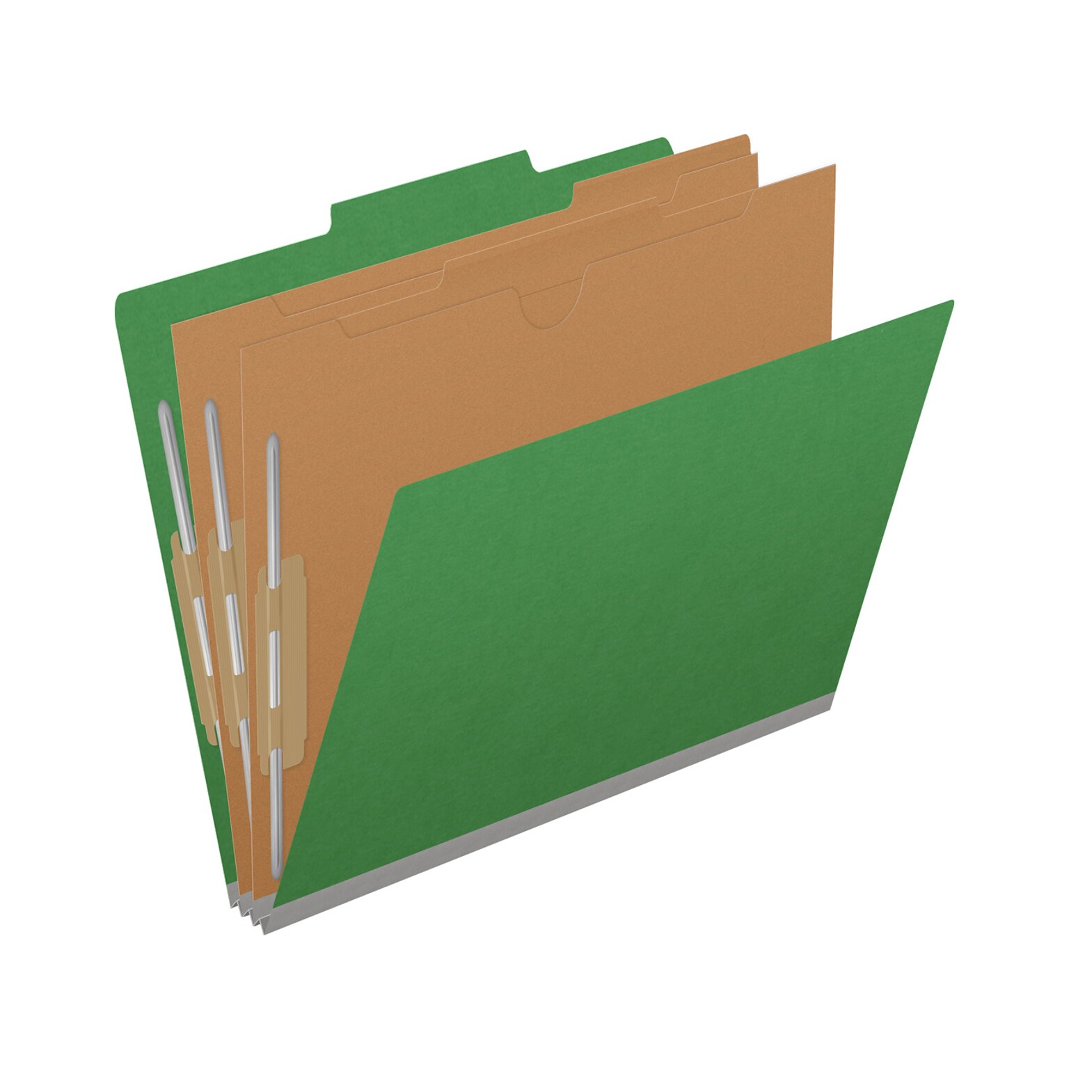 Medical Arts Press Pressboard Classification Folder, 2-Dividers, 2 Expansion, Letter Size, Moss Green, 10/Box