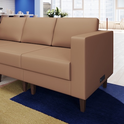 Flash Furniture Hercules Artemis LeatherSoft Right Arm Reception Chair, Cognac (ZB8921CRACOGNAC)