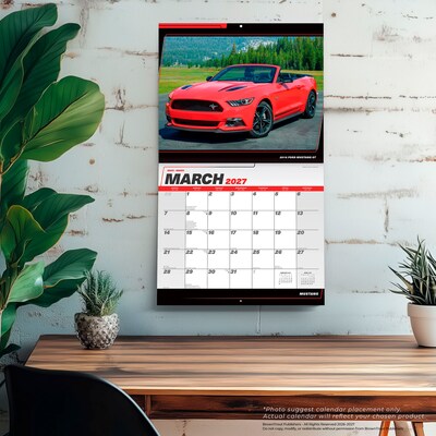 2027 BrownTrout Ford Mustang 14" x 12" Monthly Wall Calendar, Assorted Colors (9798330713240)