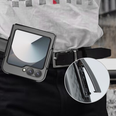 SaharaCase Venture Phone Case for Samsung Galaxy Z Flip6, Shock Absorbing, Scorpion Black (CP00587)