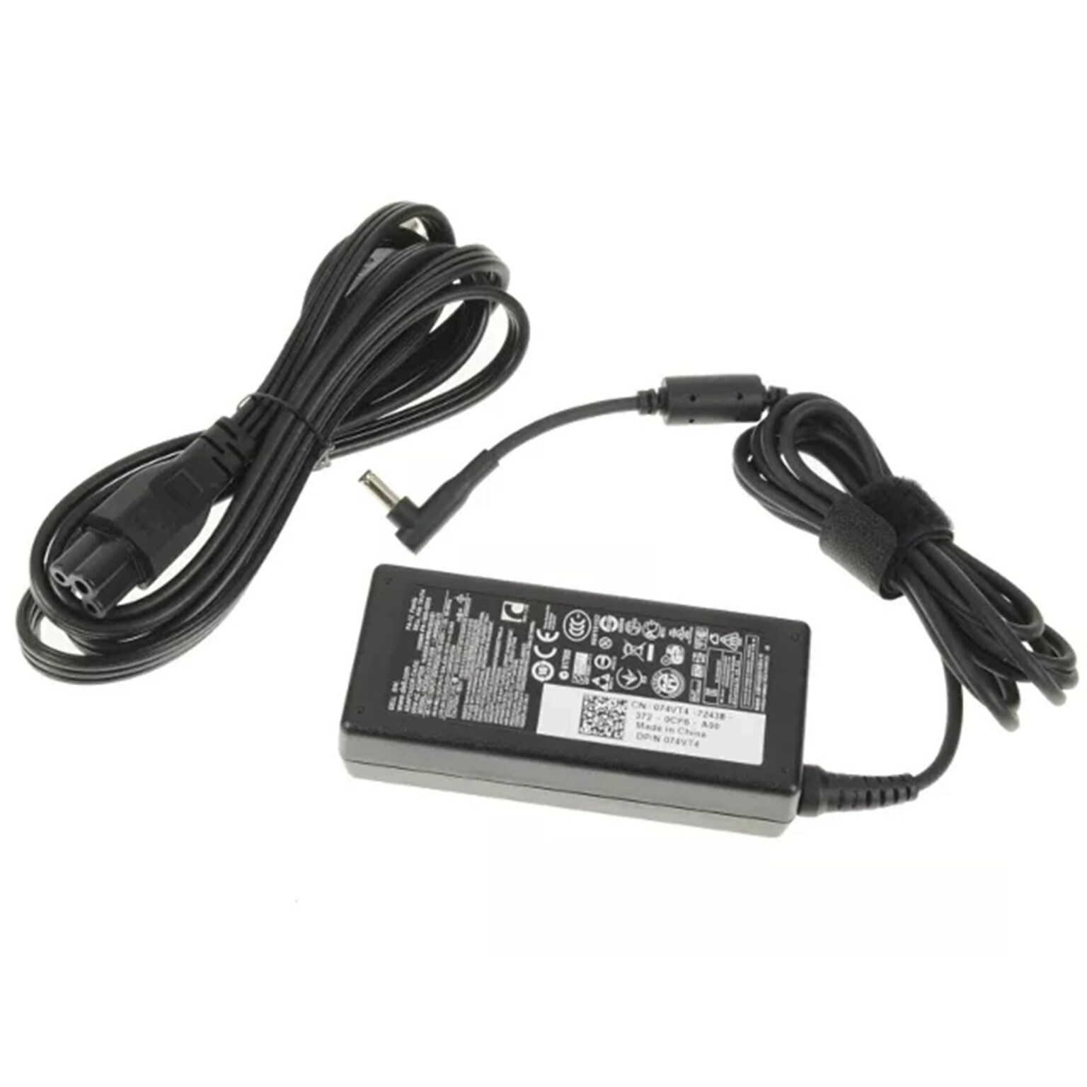 Dell 65W AC Adapter Charger for Inspiron/XPS Laptop, Black (74VT4)