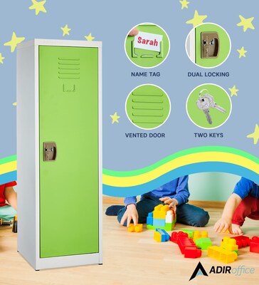 AdirOffice 48" Single Tier Green Storage Locker (629-01-GRN)