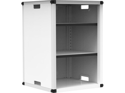 Luxor 3-Section Modular Classroom Bookshelf, 25.5H x 17.25W x 17.25D, White (MBSCB02)