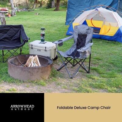 Arrowhead Outdoor Quad 6-Can Armrest Outdoor Chair, Granite Gray (TSRTKKS0316U)