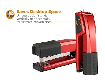 Bostitch Epic Desktop Stapler, 25-Sheet Capacity, Red (B777RED)