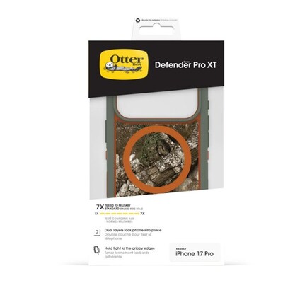 OtterBox Defender Series Pro XT MagSafe Compatible Phone Case for Apple iPhone 17 Pro, Shock Absorbing, Realtree APX (77-98428)