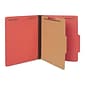 Quill Brand® 2/5-Cut Tab Pressboard Classification File Folders, 1-Partition, 4-Fasteners, Letter, Brown, 15/Box (7-46036)