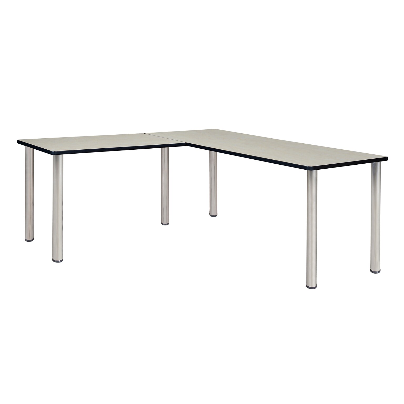 Regency Kee 60 L-Desk with 42 Return, Maple/Chrome (ML602442PLBPCM)