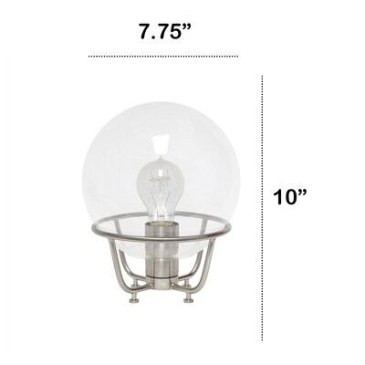 Lalia Home Old World Globe Glass Table Lamp, Brushed Nickel (LHT-5032-BN)
