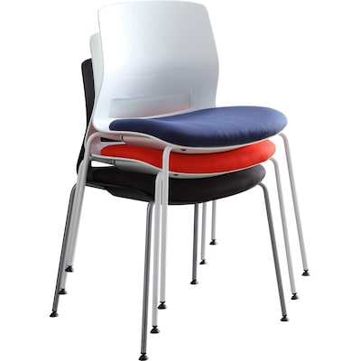 Lorell Arctic Series Stack Chairs, Black, 2/Carton (LLR42948)