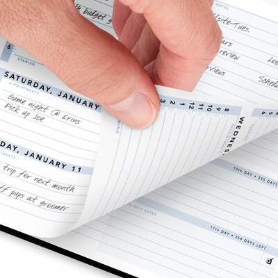 2026 AT-A-GLANCE The Action 8" x 11" Weekly Appointment Book, Faux Leather Cover, Black (70-EP01-05-26)