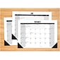 2024 Willow Creek Basic 17" x 12"Monthly Desk Pad Calendar, Black/White (38987)