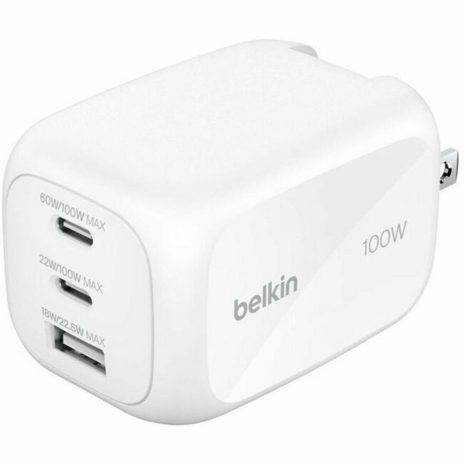 Belkin BoostCharge Pro GaN Wireless Charging Station, 100W, White (WCH016DQWH)
