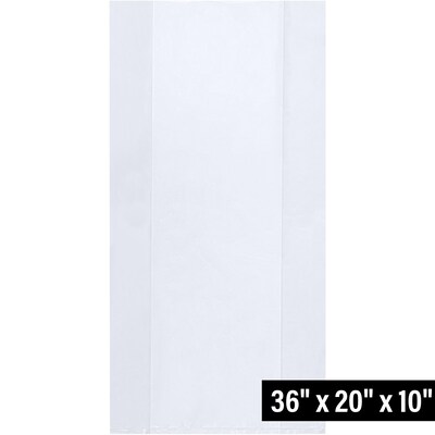36 x 20 Gusseted Poly Bag, 2 Mil, Clear, 250/Carton (PB1622)