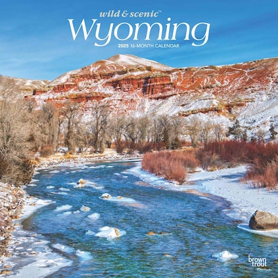 2025 BrownTrout Wyoming Wild & Scenic 12 x 12 Monthly  Wall Calendar (9781975475987)