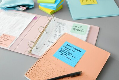Post-it® Notes, 4" x 4", Floral Fantasy Collection, Lined, 200 Sheets/Pad, 3 Pads/Pack (675-3AUL)