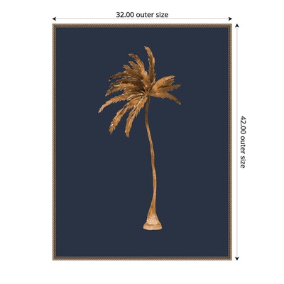 Amanti Art Golden Palm IIII by Urban Road Framed Canvas Wall Art Print, 32" x 42" (A42678302684)