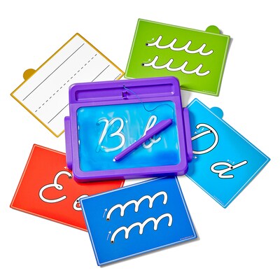 hand2mind Cursive Letter Tracing Sensory Pad, Multicolored (97392)