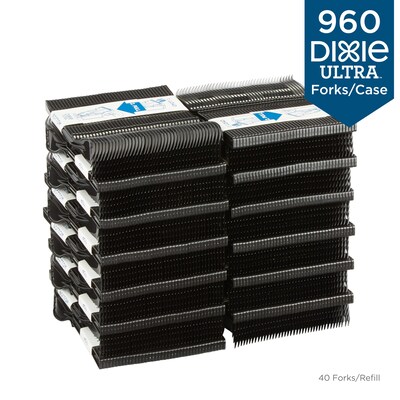 Dixie Ultra SmartStock Series-T Polypropylene Fork Set, Black, 960/Carton (DUSSPF5)