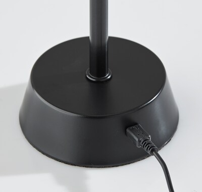 Adesso Bobby LED Cordless Indoor/Outdoor Table Lamp, 14"H, Black (3076-01)