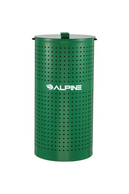 Alpine Industries Steel Pet Waste Disposal Bin with Odor Control Lid, 13.5 Gallon, Green (ALP4005-01)
