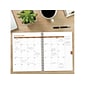 2024-2025 Willow Creek Basic Black 6.5" x 8.5" Academic Weekly & Monthly Planner, Paper Cover, Black/Brown (47729)