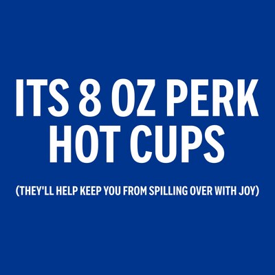 Perk™ Plastic Hot Cup Lid, 8 Oz., White, 50/Pack (PK45593)