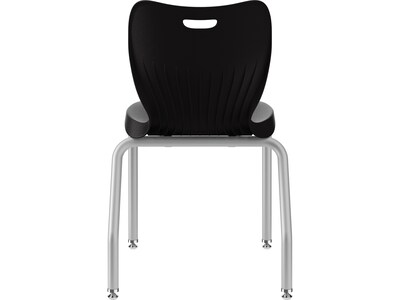 HON SmartLink Plastic Classroom Chair, Onyx/Platinum, 4 Pieces/Set (HSS4L-18B.E.ON.PLAT)