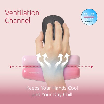 Kensington Duo Gel Non-Skid Gaming Wrist Rests, Pink (K62826WW)