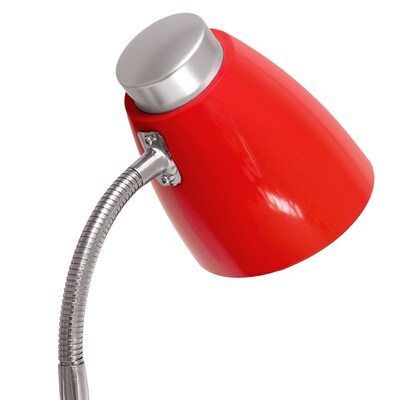 Creekwood Home 18.5" Flexible Gooseneck Organizer Desk Lamp with Stand, Red (CWD-1001-RE)