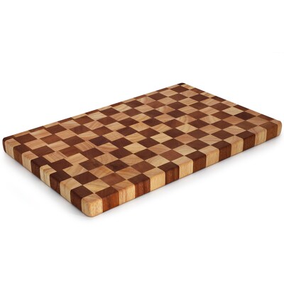 MegaChef 16" x 10" Acacia Wood & Rubber Butcher Block (935122191M)