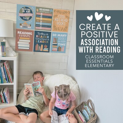 Hadley Designs 11" x 14" Colorful Pastel Reading Posters For Classroom Library Decor, 6/Set (HDDX004A2JPF1)