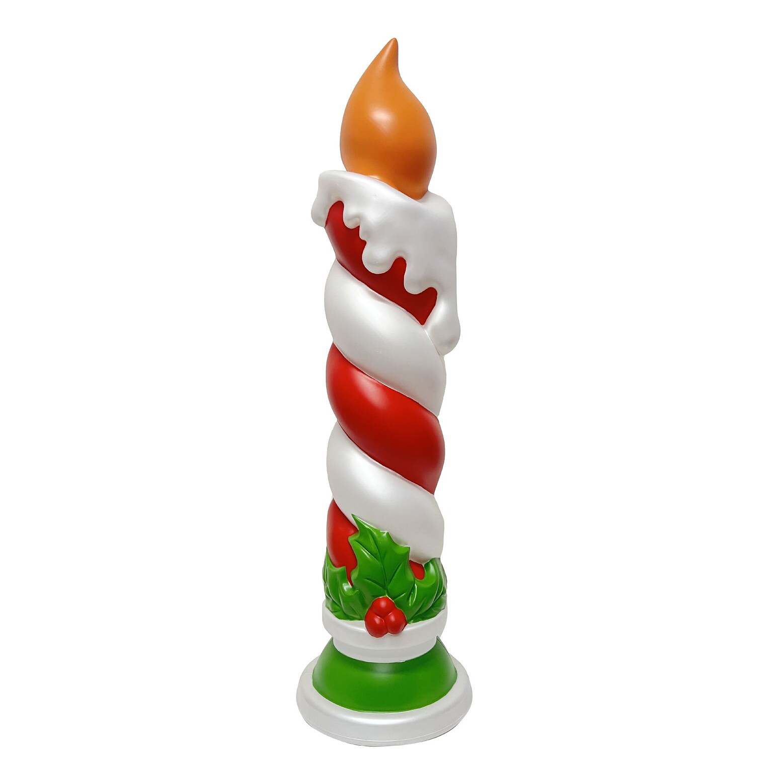 Fraser Hill Farm 40” Candle with Holly Christmas Blow Mold (FFBM-1CND-MLT)