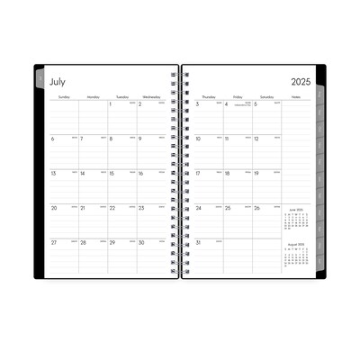2025-2026 Blue Sky Enterprise 5" x 8" Academic Year Weekly & Monthly Planner, Plastic Cover, Black (130611-A26)