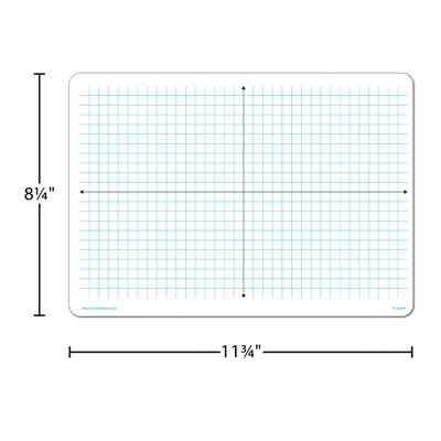 Teacher Created Resources Double-Sided Coordinate Plane Dry Erase Boards, 11-3/4 x 8-1/4, 10/Pack (TCR77075)
