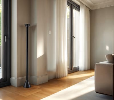 Adesso Greer LED Torchiere 70"H Matte Black Floor Lamp (4219-01)