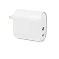 NXT Technologies Universal 2-Port, USB-C and USB-A Phone Charger, White (NX54348)