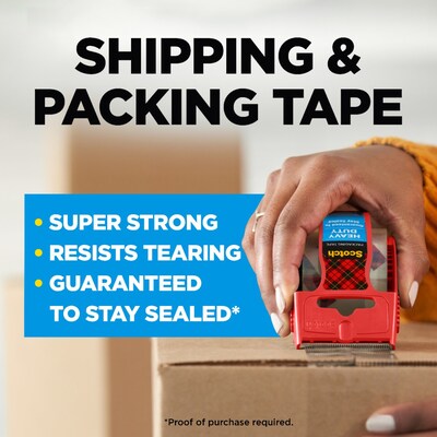 Scotch Heavy Duty Packing Tape with Dispenser, 1.88 x 22.2 yds., Clear (142)