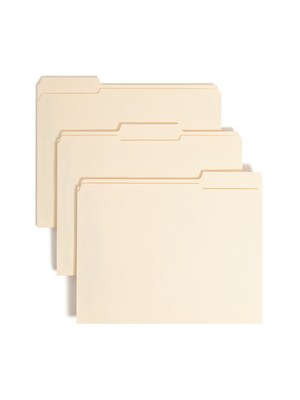 Smead Pressboard Classification Folders with SafeSHIELD Fasteners, Reinforced 1/3-Cut Tab, Letter Size, Manila, 50/Box (14555)