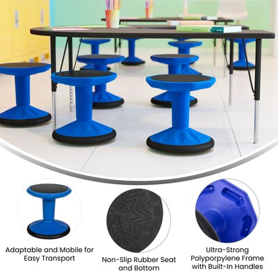 Flash Furniture Lucas Plastic Kids Wobble Stool, Blue (BFT9001F14BL)