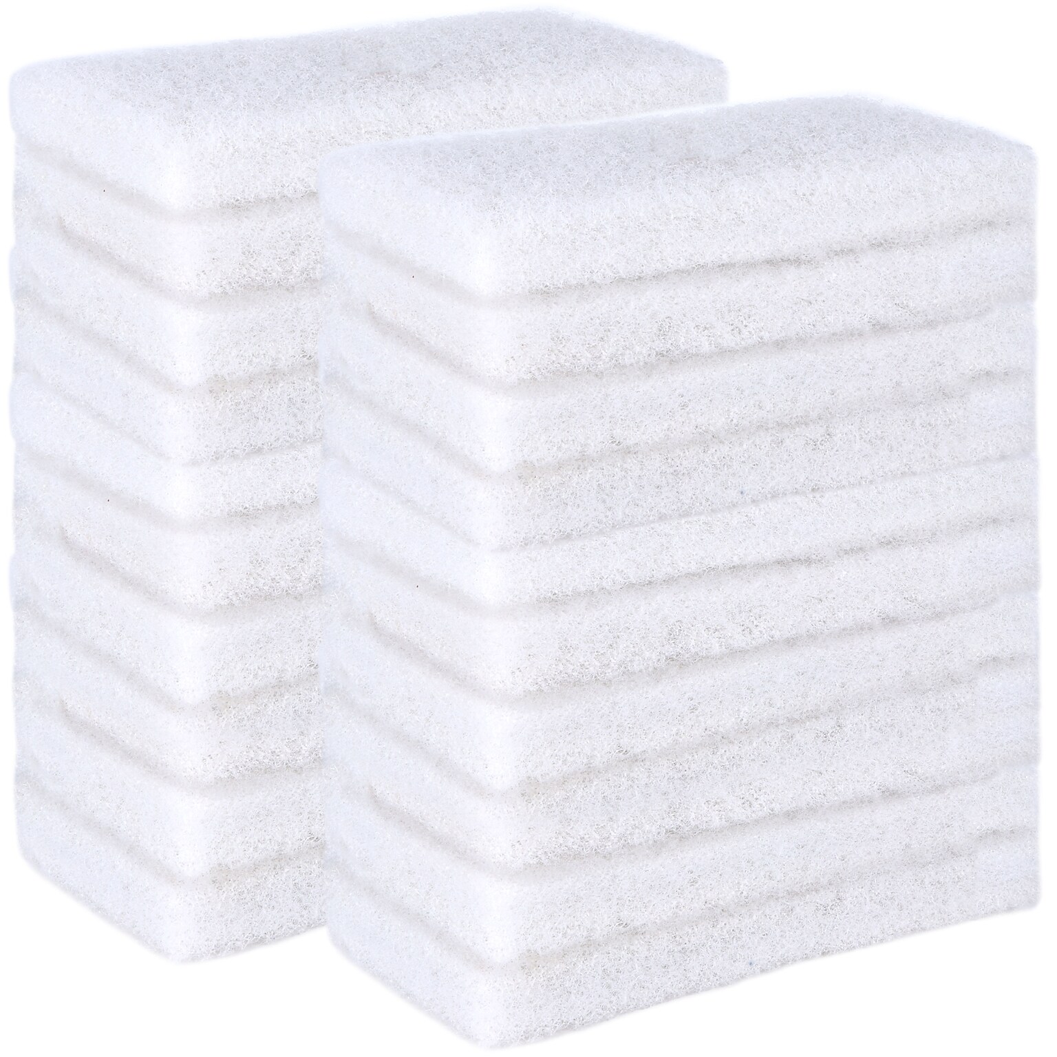 BISON LIFE Light Duty Scouring Pad, White, 20 Pads/Pack (BPKH-SSCP-W-20)