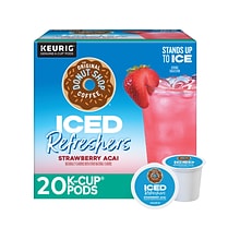 The Original Donut Shop Iced Refreshers Strawberry Acai Infused Water, Keurig® K-Cup® Pods, 20/Box (