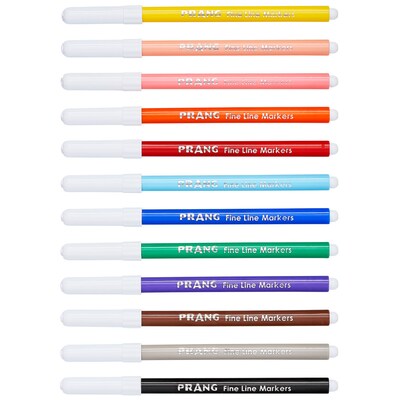 Prang Classic Kids Markers, Fine Tip, Assorted Colors, 144/Pack (80744)