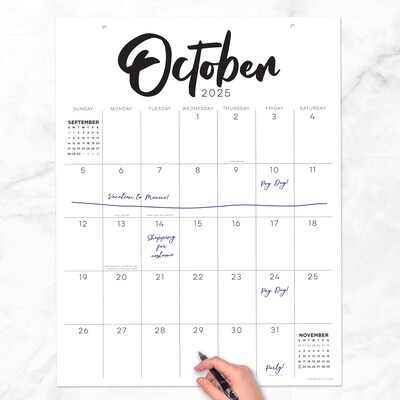 2025-2026 TF Publishing 17" x 22" Academic Monthly Wall Calendar (AY26-8212)