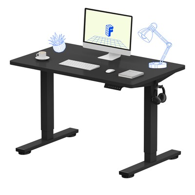 FlexiSpot E2 42W Electric Adjustable Standing Desk, Black (E2B4224B)